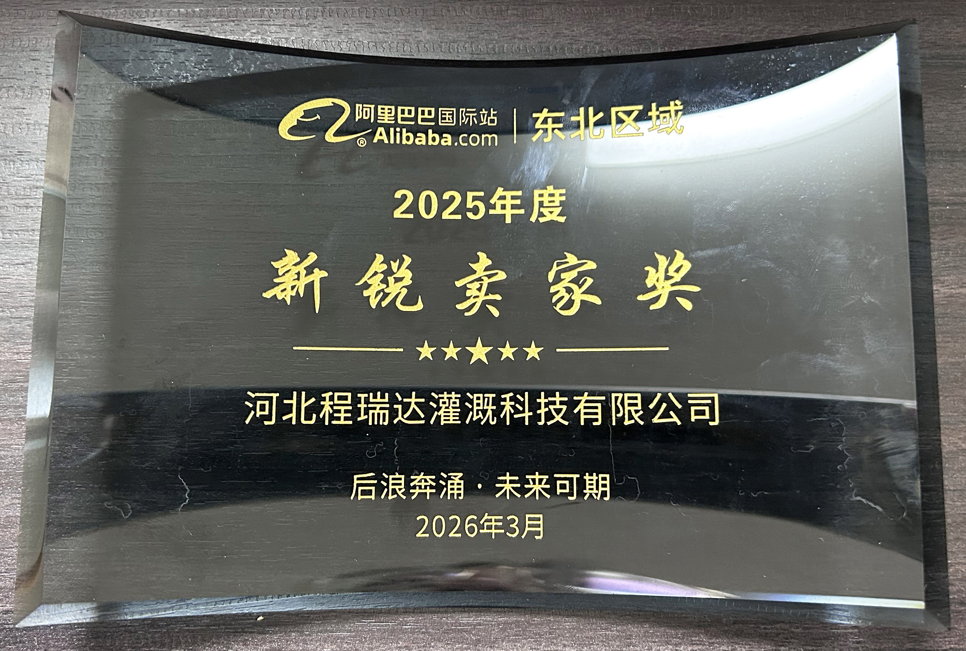 乌鲁木齐程瑞达灌溉 | 荣获阿里国际站新锐卖家奖